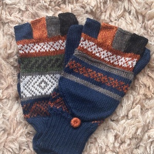 Mitaines convertibles en tricot d'hiver de haute qualité Isolation thermique Gants sans doigts avec rabat pour femmes et hommes - Product Image 5
