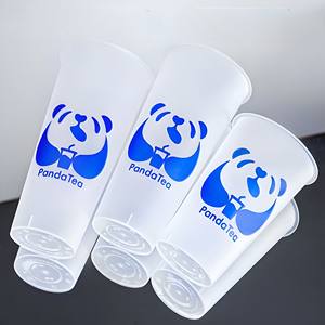 Оптовые одноразовые стаканы из матового пластика PP с индивидуальным логотипом для баббл-чая и напитков - Product Image 6