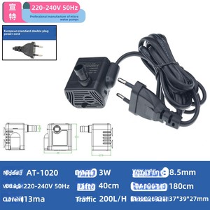 <span class=keywords><strong>Pompe</strong></span> à <span class=keywords><strong>eau</strong></span> AT-1020, <span class=keywords><strong>fontaine</strong></span> de bureau <span class=keywords><strong>miniature</strong></span>, <span class=keywords><strong>pompe</strong></span> submersible <span class=keywords><strong>pour</strong></span> aquarium avec câble de 180 cm - Product Image 3