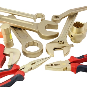 Llave de extremo abierto única de bronce de aluminio antichispas duradera de alto rendimiento para uso en lugares inflamables y explosivos - Product Image 5