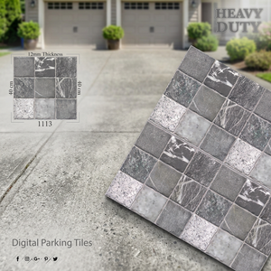 Carreaux de sol en porcelaine de qualité supérieure, style rustique, 400x400 mm (40x40 cm), pour parking, jardin et allées extérieures - Product Image 5