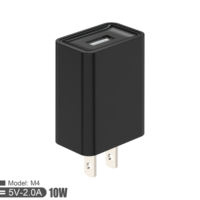 Cargador de Pared USB Profesional de 5V 2A con Enchufe Estadounidense, Fuente de Alimentación de CA de 10W, Carga Rápida OTP para Teléfonos Inteligentes, Tabletas, Auriculares y Hogar