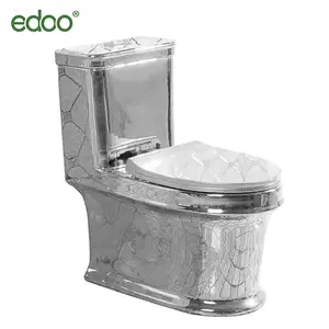 Saniter Royal Style Toilet Kamar Mandi, Toilet Kamar Mandi Berlapis Emas Warna Emas Mewah One Piece