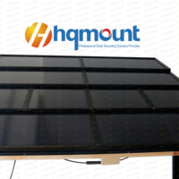 Tuile solaire fixe BIPV à double vitrage, haute efficacité, silicium monocristallin, pour toit incliné, mur photovoltaïque, montage sur toit HQ