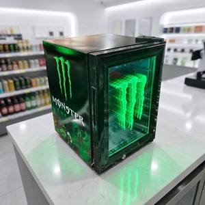 Custom LED Light <strong>Monster</strong>/<strong>Energy</strong> Drink Mini <strong>Fridge</strong> 220V/110V with CE Certification, Suitable for Bars and Gaming Studios - Product Image 3