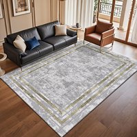 Tapis de luxe moderne en polyester à motifs floraux, fabriqué à la machine, écologique, imperméable et antibactérien, pour la décoration de la maison et le salon