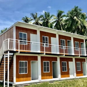 20ft Modern taşınabilir çelik konteyner ev ofis okul otel için prefabrik geçici konut çözümleri 40ft ahşap açık - Product Image 3