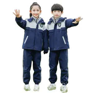 2021 kids manufacturer kids fashion clothes 3 in 1 waterproof jacket outdoor hiking wear with removable fleece lining