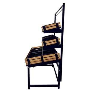 Nhà Sản Xuất Bán Buôn Siêu Thị Trái Cây Và Rau Thép Bằng Gỗ Kệ Kim Loại Kệ Snack Số Lượng Lớn Hiển Thị Kệ - Product Image 1