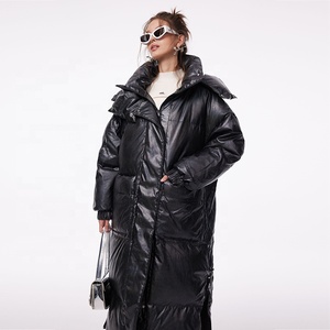 <span class=keywords><strong>Doudoune</strong></span> d'hiver pour femmes de haute qualité-Style personnalisable direct d'usine, Logo personnalisé OEM, coupe longue et ample épaissie - Product Image 3