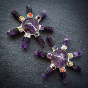 Generador de Energía de 7 Chakras de Amatista Hecho a Mano al por Mayor, Piedra Natural con Temática de Reiki y Estilo de Mascota Hecha a Mano con Hadas y Feng Shui - Product Image 3