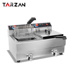 <span class=keywords><strong>Friteuse</strong></span> commerciale, en acier inoxydable, avec deux paniers, pour poulet frit, KFC, pommes de terre - Product Image 1