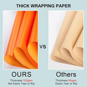 Yarcony Shimmer Orange Wrapping Paper 17 In X 33 Ft Solid Color Pearly Lustre Gift <b>Wrap</b> Birthday Packaging - Product Image 5