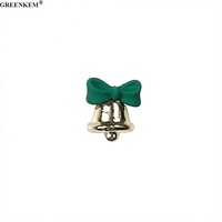 Breloques à ongles de Noël en alliage coloré en forme de cloche pour décoration festive, sac personnalisé de 10 pièces, breloques à ongles de qualité supérieure