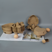 Boîte à œufs jetable écologique 2-20 alvéoles, plateau en pâte de papier biodégradable, emballage antichoc pour volailles, personnalisable pour les fermes