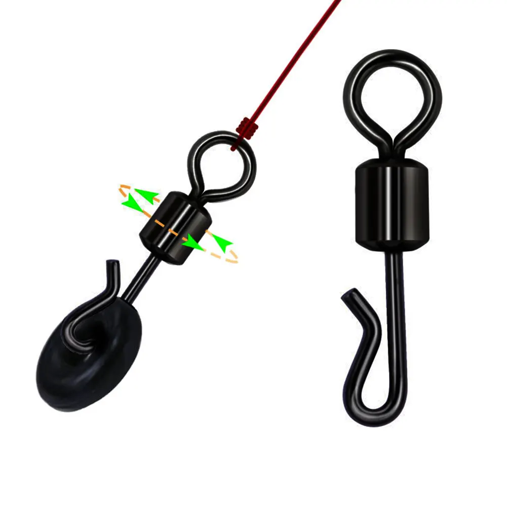 TOPIND Matte Black Bearing Swivel Q-Shaped Quick Change Swivels