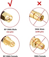 XRDS -RF Cable de Extensión de Antena WiFi Coaxial RG58 RP-SMA de Baja Pérdida de 15 pies para Router WiFi LAN, Adaptador de Tarjeta de Red Inalámbrica