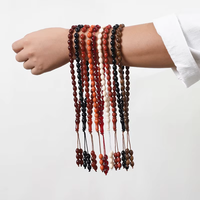 Chapelets de prière islamiques personnalisés en acrylique, 33/45/99 perles, chapelets tasbeeh, cadeaux unisexes, boîte pour musulmans