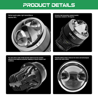 Proyector de Faros Antiniebla para Automóvil VAHID F16 38W Bi-LED, Haz de Luz Láser Dual de 3.0 Pulgadas, IP68 Resistente al Agua, H11 12V 6000K 7200LM, Ajuste Universal