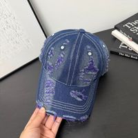 Gorra de Béisbol Retro Vintage para Hombre y Mujer, 6 Paneles, Ajustable, Nueva, de Mezclilla, con Visera Curva, Estilo Casual, para Primavera y Verano