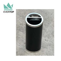 Poubelle à déchets DB-65B à dessus biseauté, en acier inoxydable rond, pour poubelle à déchets directe, fabrication chinoise, poubelle commerciale