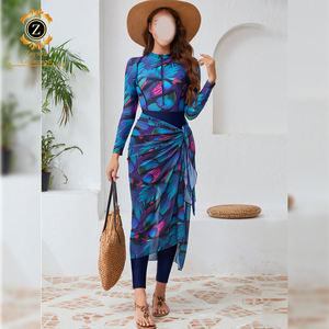 Zaynab Burkinis maillot de bain personnalisé métal Logo grande taille maillots de bain modeste filles maillot de bain Motive Force maillots de bain musulmans modeste Burkinis - Product Image 2