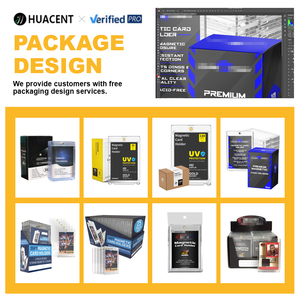 100% UV korumalı 35pt plastik şeffaf akrilik mıknatıs tek dokunuşla manyetik ticaret spor oyunu beyzbol kart kollu kart sahipleri - Product Image 4