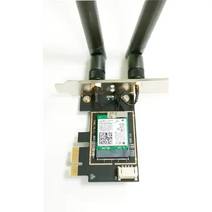 Penjualan langsung dari pabrik adaptor nirkabel bergigi biru AX5400 tri-band PCIe kartu WiFi BT5.3 Dongle USB