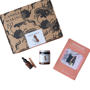 Bricolage DIY Chai Spice Kit de fabrication de bougies en cire de soja parfumée à la main avec motif de bâton pour la maison Coffret cadeau de Noël pour hommes et femmes - Product Image 1