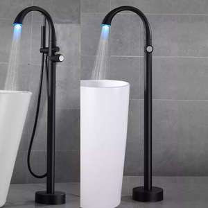 ก๊อกน้ำอ่างอาบน้ำแบบตั้งพื้นดีไซน์ใหม่ทันสมัย วัสดุทองเหลือง พร้อมไฟ LED รุ่น HD-TF024 - Product Image 1