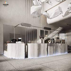 Conception de petite boutique de café de luxe |   Comptoir de bar et vitrines de style unique |   Solutions d'aménagement intérieur haut de gamme pour mini-cafés - Product Image 1