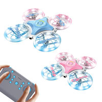Drone Quadricoptère RC 2.4G, Véhicule Volant UFO, Avion Télécommandé pour Enfants, Drones à 360 Degrés avec Lumières