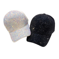 Casquette de baseball personnalisée en strass pour femme, casquette snapback à visière incurvée ornée de cristaux, chapeau de soleil réglable, mode décontractée, vente en gros, tendance