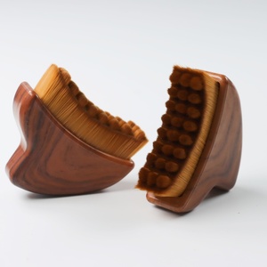 Pinceaux de contouring facial en fibres synthétiques avec manche imitation bois pour le modelage et le <span class=keywords><strong>massage</strong></span> du <span class=keywords><strong>visage</strong></span> – Vente en gros usine - Product Image 2