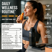 Jus de Curcuma Antioxydant pour la Beauté, la Croissance Capillaire et le Soutien Immunitaire – Probiotiques Vivants, à Base de Plantes, Sans Gluten, Liquide Oral