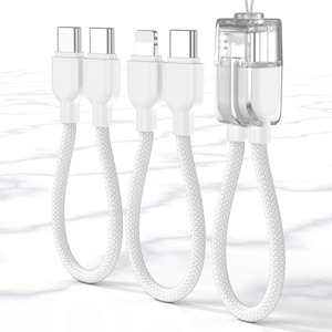 <span class=keywords><strong>สาย</strong></span>ชาร์จเร็วแบบถักสีส้มรุ่นใหม่มาแรง USB C to Type C <span class=keywords><strong>สาย</strong></span>สั้นแบบห้อยได้ สำหรับมือถือ iPhone 15 16 17 - Product Image 3