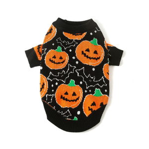 Sudadera C066 para Perro, Cálida para Invierno, con Diseño de Calabaza de Halloween, Personalizable, Tejida y Lavable - Product Image 4