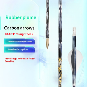 Flèches en carbone OEM 6,2 mm ID 30 pouces, rectitude ±0,003 pouces, spine 300/350/400, ailettes Blazer, pointes 100gr, pour <span class=keywords><strong>arc</strong></span> à poulies - Product Image 1