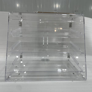 वसंत साइन 3-ट्रे ऐक्रेलिक बेकरी डिस्प्ले रैक कपकेक बॉक्स कुकीज़ पेस्ट्री ब्रेड कैबिनेट - Product Image 1