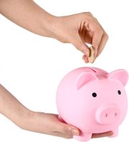 Tirelire pour enfants, tirelire en plastique incassable, boîte à monnaie en forme de cochon mignon pour la décoration de la maison et les anniversaires