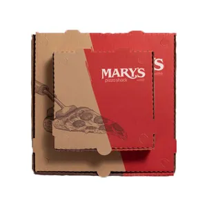 Offre spéciale, boîte à pizza personnalisée Kraft 12 pouces, sandwich à pain estampage, emballage en carton à emporter imprimé