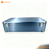 Valise de transport pour instruments en aluminium, blanche, avec serrure à code