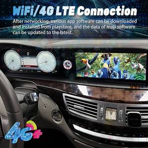 Lecteur multimédia vidéo Android Auto à double écran LCD, autoradio GPS pour Benz Classe S W221 <span class=keywords><strong>S250</strong></span> S350 2006-2013 avec horloge intelligente Carplay - Product Image 1