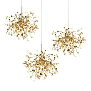 Moderne Edelstahl Shining Sparkle DIY Decke Hängelampen Hotel Home Dining Deco Anhänger Kronleuchter Beleuchtung