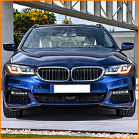 Pour BMW G30 G38 Série 5 2018-2023 Phare LED Matrix Six feux bas Six feux hauts Tricolore Bleu Sourcil DRL Protocole OEM Lumière Respirante