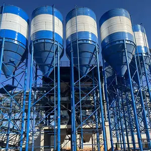 Prezzo del fornitore di silos 90 100 120 ton prezzi del silo di cemento orizzontale per la stazione di miscelazione del calcestruzzo