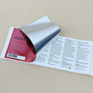 Tùy chỉnh <span class=keywords><strong>piggyback</strong></span> nhãn mỹ phẩm gấp đôi hai mặt nhãn Vinyl cho y học thực phẩm tư nhân vĩnh viễn flexography tuôn ra cắt - Product Image 1