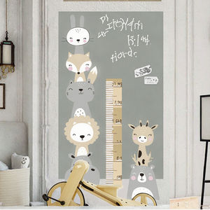 Cartoon Lion Rabbit <b>Wall</b> <b>Sticker</b> UV Printed Growth Chart Kids' <b>Nursery</b> Room Home Decoration Waterproof <b>Wall</b> Art PVC - Product Image 1