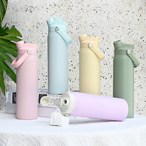 Custom Logo 1000ml Stainless Steel Water Bottle with Dust Proof Straw Vacuum <b>Insulated</b> Travel <b>Flask</b> Wholesale Drinkware - Product Image 2