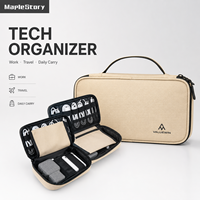 Sac Organisateur RPET Tech avec Logo Personnalisé, Étui pour Accessoires Électroniques en Polyester Recyclé, Organisateur de Câbles pour Voyage, Faible MOQ